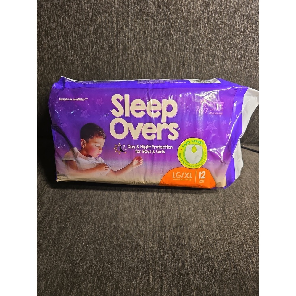 Cuties FQSLP05302 Sleep‎ Overs Incontinence Pants, Size XL - 12 Piece